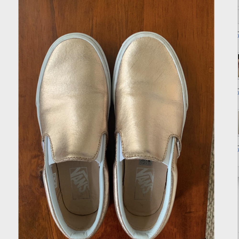 {7} Vans Metallic Leather Slip-On